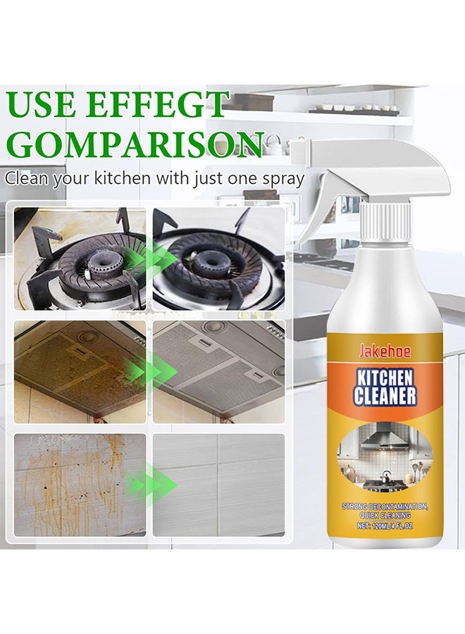 Jakehoe Kitchen Cleaner, Kitchen Degreaser Foam Spray, Stubborn Stains Cleaner, Multipurpose Grease Remover, Kitchens Grease Cleaner, Heavy-Duty Cleaner For Grease Stains On Cooktops, Ovens, Pots Rangehoods, Powerful, 120ML - Image 4